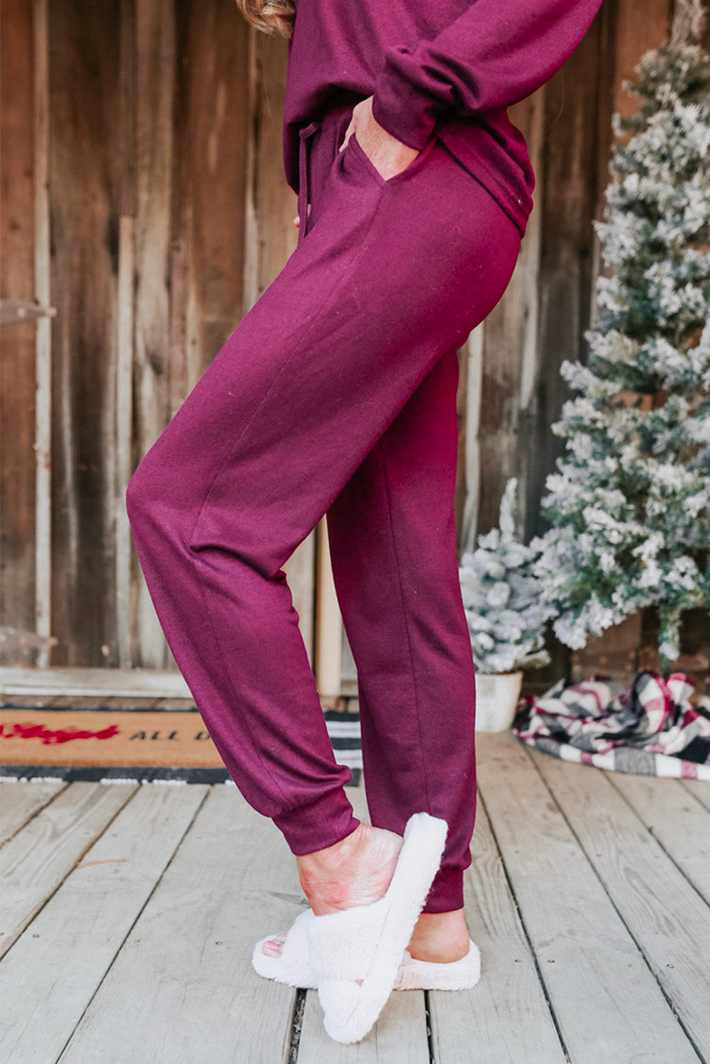 Beau Blue Long Sleeve Pullover & Jogger Pants Loungewear Set