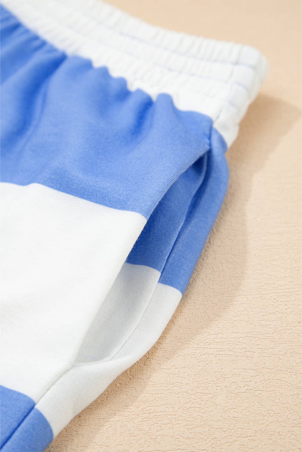 Stripe Seam Half Zip Tee and Casual Shorts 2pcs Set (S-4X)