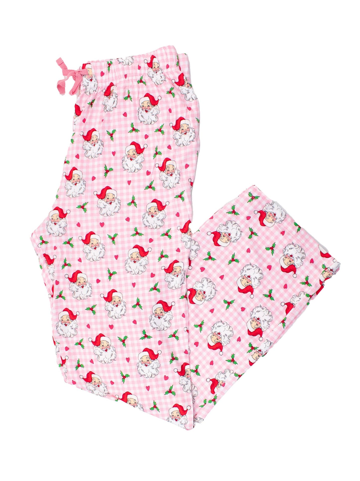 SoftSnooze™ Adult Bamboo Viscose Pink Dear Santa Pajama Pants