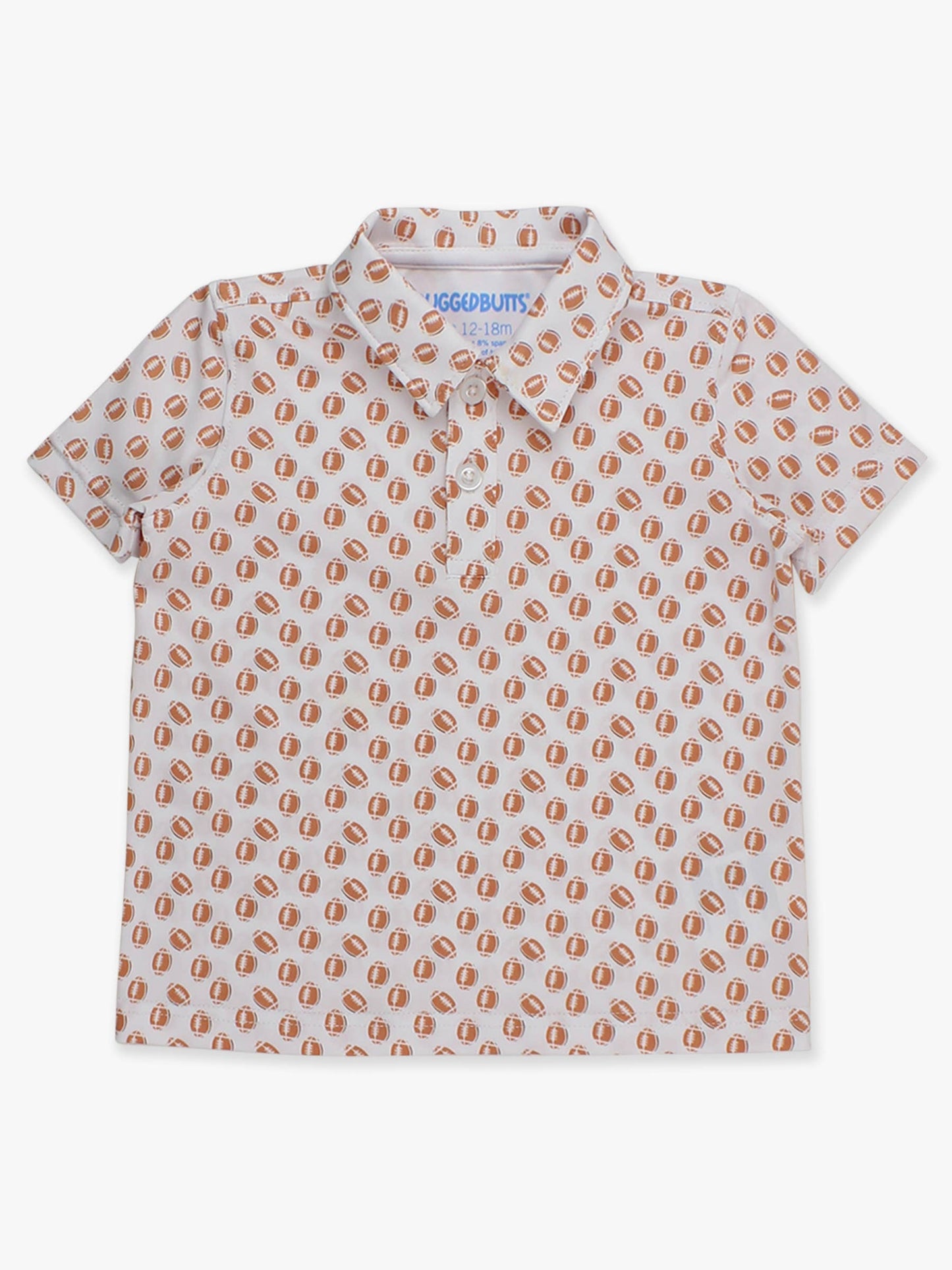 Boys Football Frenzy Knit Short Sleeve Performance Polo