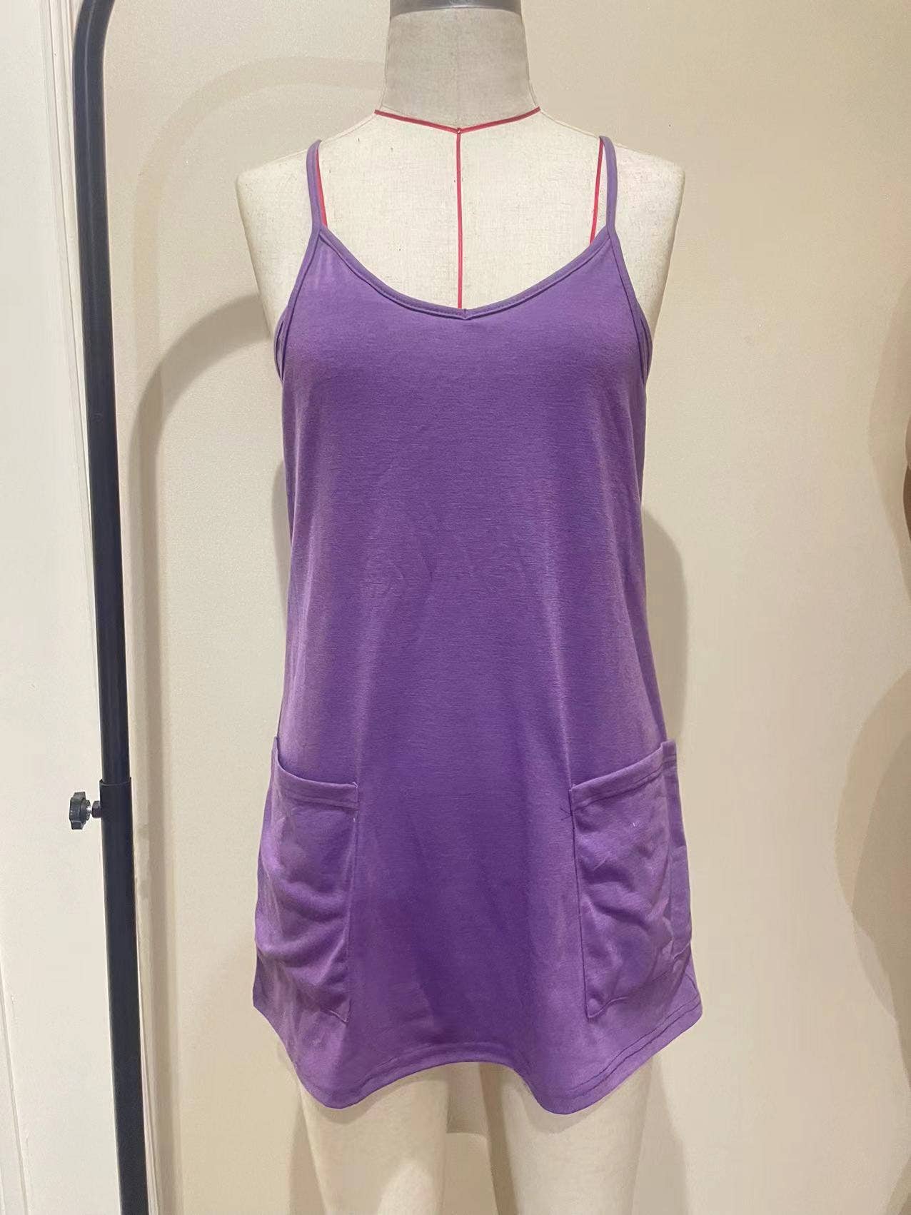 Sleeveless Tennis Mini Dress with Built in Romper Lining