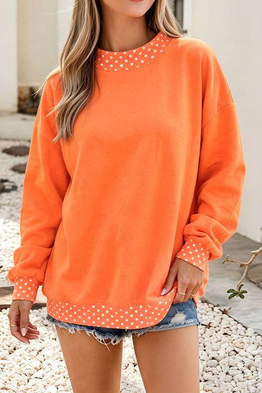 F/W26 HOT Polka Dot Mock Neck Sweatshirt | S-4X