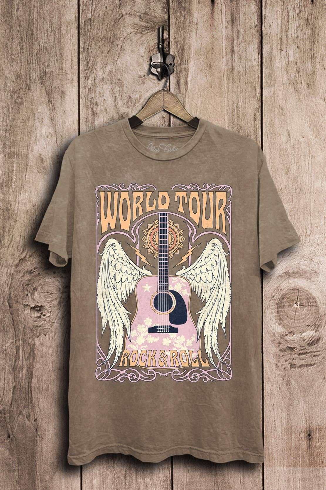 World Tour Rock Roll Graphic Top