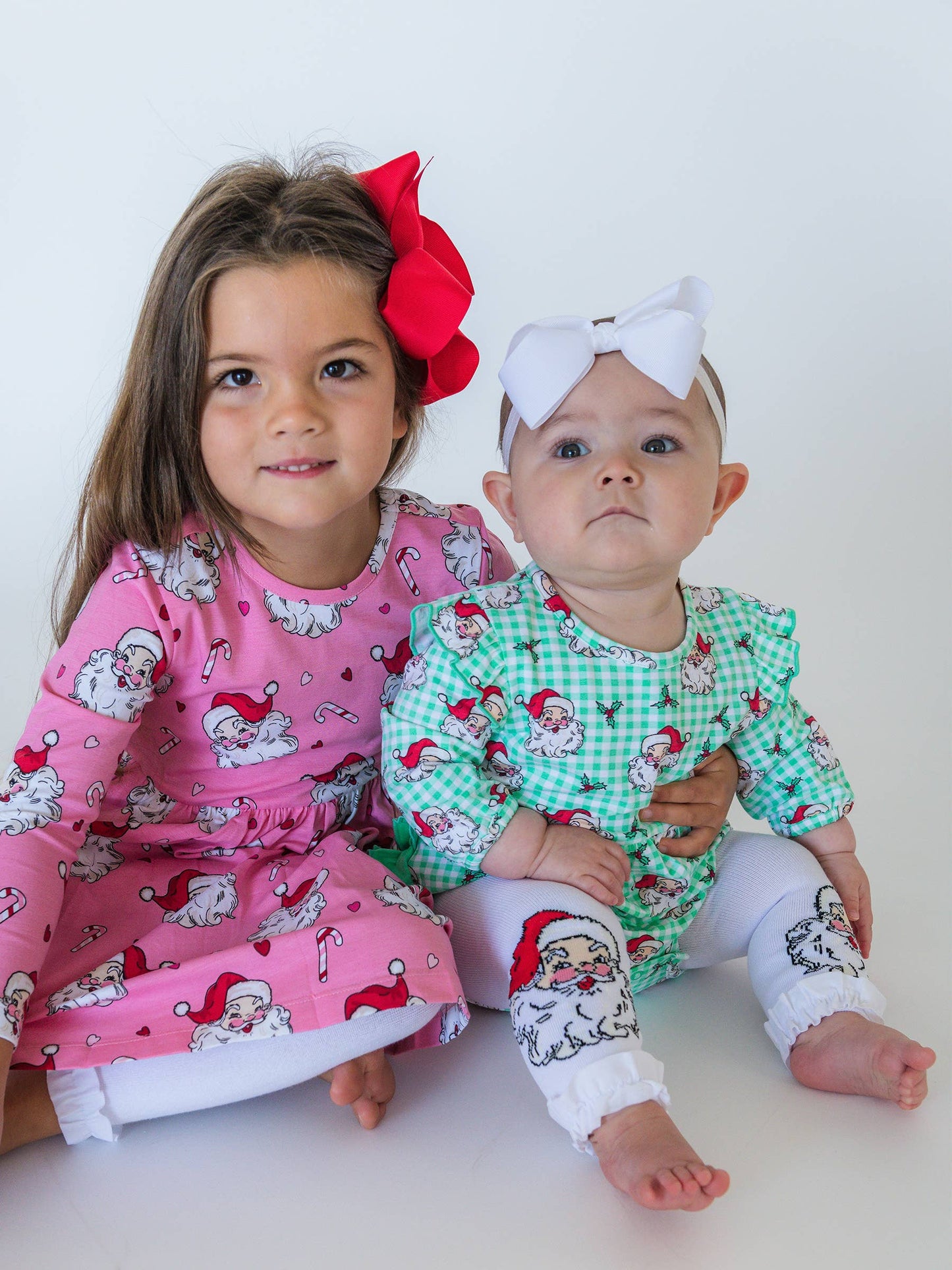 Girls Santa Joy Patterned Footless Ruffle Tights