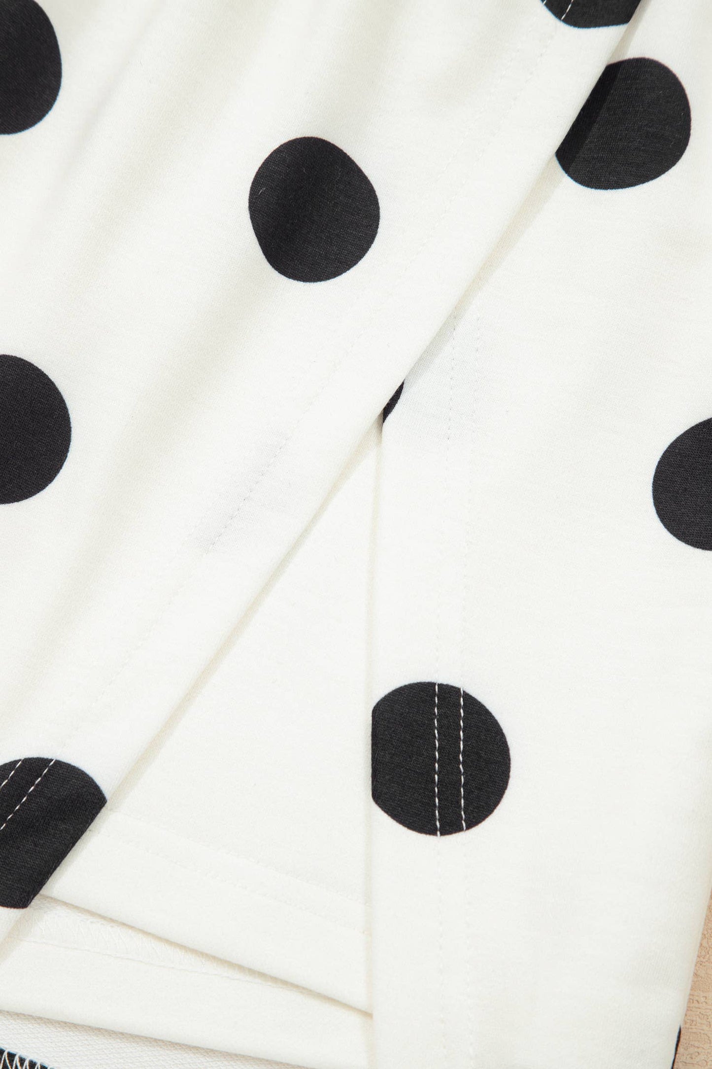 Plus Polka Dot Print Tank Split Mini Skort 2pcs Set (S-4X)