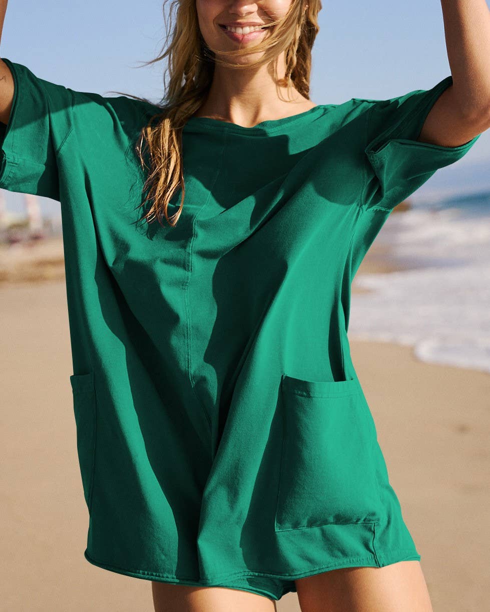 Loose Fit Casual Backless Jumpsuit