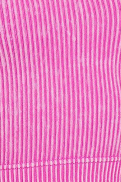 Zenana Washed Ribbed Cropped Tank